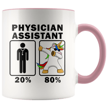 Load image into Gallery viewer, RobustCreative-Physician Assistant Dabbing Unicorn 80 20 Principle Graduation Gift Mens - 11oz Accent Mug Medical Personnel Gift Idea
