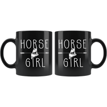 Load image into Gallery viewer, RobustCreative-Maine Horse Girl Gifts Mainer Shape Country for women - 11oz Black Mug Racing Lover Gift Idea
