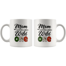 Load image into Gallery viewer, RobustCreative-Mexican Mom of the Wild One Birthday Mexico Flag White 11oz Mug Gift Idea
