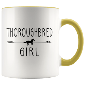 RobustCreative-Thoroughbred Horse Girl Gifts Horses Lover Riding Racing - 11oz Accent Mug Riding Lover Gift Idea