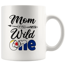 Load image into Gallery viewer, RobustCreative-Bonaire Mom of the Wild One Birthday Bonaire Flag White 11oz Mug Gift Idea
