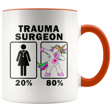 Load image into Gallery viewer, RobustCreative-Trauma Surgeon Dabbing Unicorn 20 80 Principle Superhero Girl Womens - 11oz Accent Mug Medical Personnel Gift Idea
