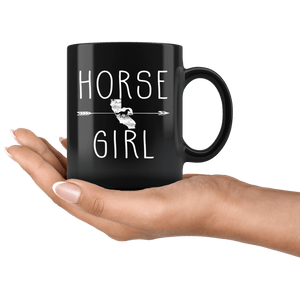 RobustCreative-California Horse Girl Gifts Californian Shape Country for women - 11oz Black Mug Riding Lover Gift Idea