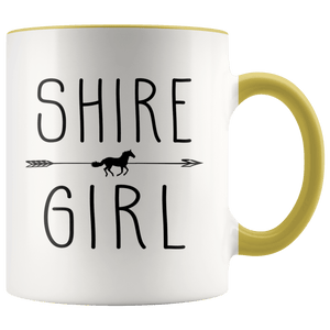 RobustCreative-Shire Horse Girl Gifts Horses Lover Riding Racing - 11oz Accent Mug Riding Lover Gift Idea