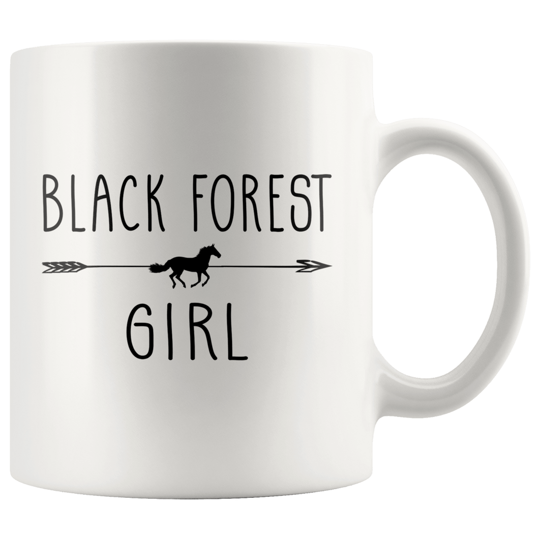 RobustCreative-Black Forest Horse Girl Gifts Horses Lover Riding Racing - 11oz White Mug Racing Lover Gift Idea