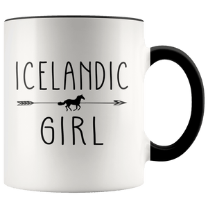 RobustCreative-Icelandic Horse Girl Gifts Horses Lover Riding Racing - 11oz Accent Mug Riding Lover Gift Idea