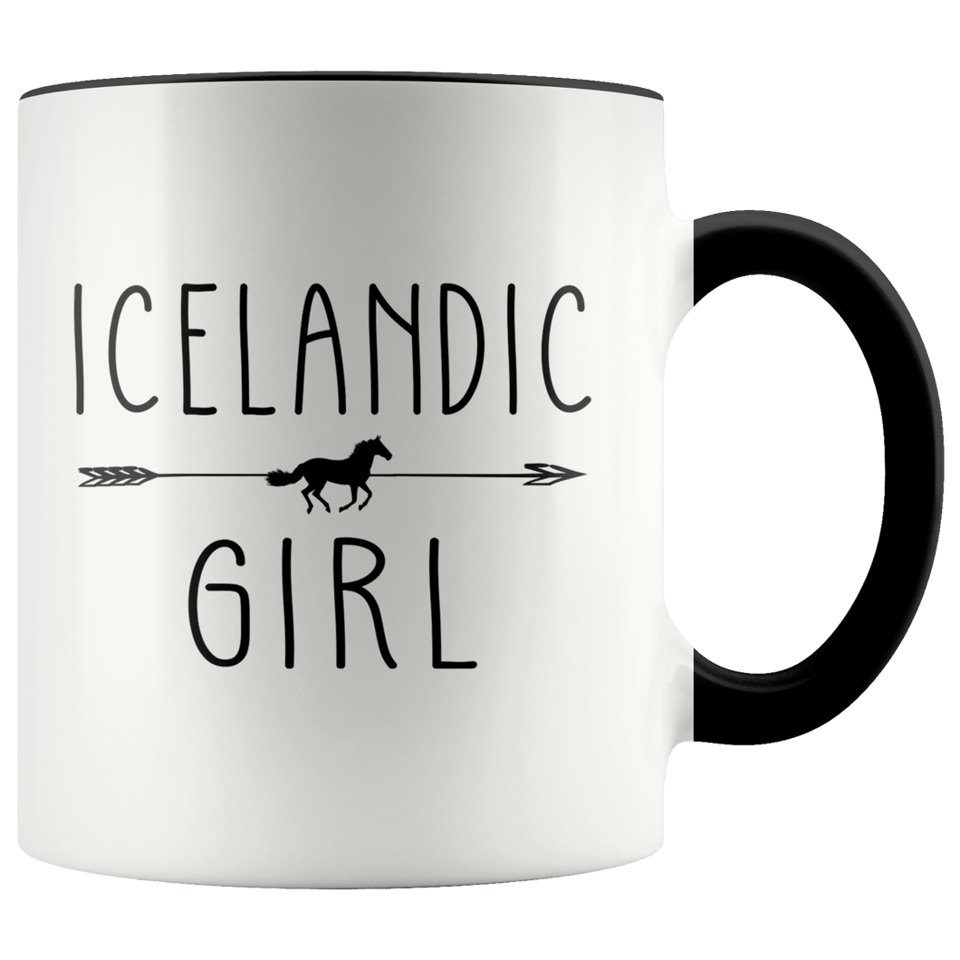 RobustCreative-Icelandic Horse Girl Gifts Horses Lover Riding Racing - 11oz Accent Mug Riding Lover Gift Idea