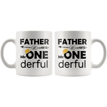 Load image into Gallery viewer, RobustCreative-Father of Mr Onederful  1st Birthday Baby Boy Outfit White 11oz Mug Gift Idea
