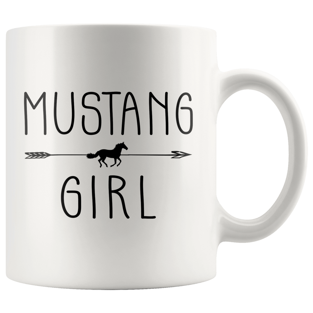 RobustCreative-Mustang Horse Girl Gifts Horses Lover Riding Racing - 11oz White Mug Racing Lover Gift Idea