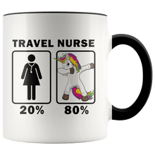 Load image into Gallery viewer, RobustCreative-Travel Nurse Dabbing Unicorn 80 20 Principle Superhero Girl Womens - 11oz Accent Mug Medical Personnel Gift Idea
