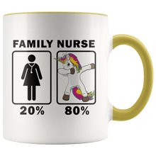 Load image into Gallery viewer, RobustCreative-Family Nurse Dabbing Unicorn 80 20 Principle Superhero Girl Womens - 11oz Accent Mug Medical Personnel Gift Idea
