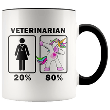 Load image into Gallery viewer, RobustCreative-Veterinarian Dabbing Unicorn 20 80 Principle Superhero Girl Womens - 11oz Accent Mug Medical Personnel Gift Idea
