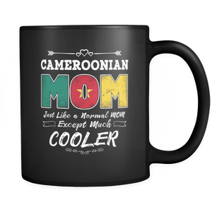 RobustCreative-Best Mom Ever is from Cameroon - Cameroonian Flag 11oz Funny Black Coffee Mug - Mothers Day Independence Day - Women Men Friends Gift - Both Sides Printed (Distressed)
