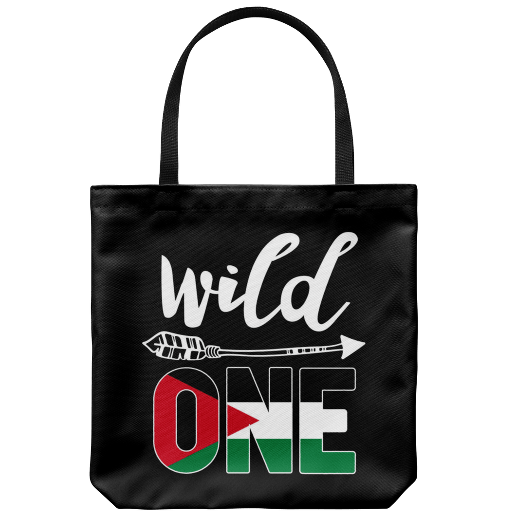 RobustCreative-Jordan Wild One Birthday Outfit 1 Jordanian Flag Tote Bag Gift Idea
