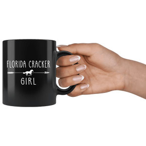 RobustCreative-Florida Cracker Horse Girl Gifts Horses Lover Riding Racing - 11oz Black Mug Racing Lover Gift Idea