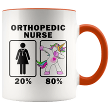 Load image into Gallery viewer, RobustCreative-Orthopedic Nurse Dabbing Unicorn 20 80 Principle Superhero Girl Womens - 11oz Accent Mug Medical Personnel Gift Idea
