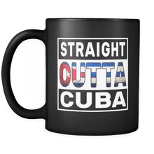 Load image into Gallery viewer, RobustCreative-Straight Outta Cuba - Cuban Flag 11oz Funny Black Coffee Mug - Independence Day Family Heritage - Women Men Friends Gift - Both Sides Printed (Distressed)
