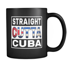 Load image into Gallery viewer, RobustCreative-Straight Outta Cuba - Cuban Flag 11oz Funny Black Coffee Mug - Independence Day Family Heritage - Women Men Friends Gift - Both Sides Printed (Distressed)
