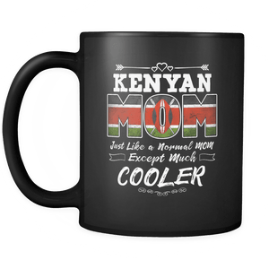 RobustCreative-Best Mom Ever is from Kenya - Kenyanp Flag 11oz Funny Black Coffee Mug - Mothers Day Independence Day - Women Men Friends Gift - Both Sides Printed (Distressed)