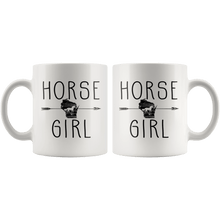 Load image into Gallery viewer, RobustCreative-Wisconsin Horse Girl Gifts Wisconsinite Shape Country for women - 11oz White Mug Riding Lover Gift Idea
