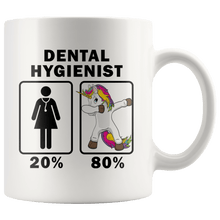 Load image into Gallery viewer, RobustCreative-Dental Hygienist Dabbing Unicorn 80 20 Principle Superhero Girl Womens - 11oz White Mug Medical Personnel Gift Idea
