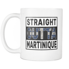 Load image into Gallery viewer, RobustCreative-Straight Outta Martinique - Martinicquan Flag 11oz Funny White Coffee Mug - Independence Day Family Heritage - Women Men Friends Gift - Both Sides Printed (Distressed)
