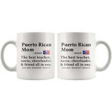 Load image into Gallery viewer, RobustCreative-Puerto Rican Mom Definition Puerto Rico Flag Mothers Day - 11oz White Mug family reunion gifts Gift Idea

