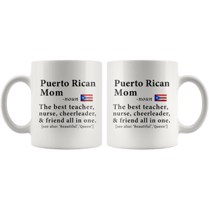 RobustCreative-Puerto Rican Mom Definition Puerto Rico Flag Mothers Day - 11oz White Mug family reunion gifts Gift Idea