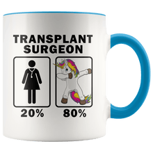 Load image into Gallery viewer, RobustCreative-Transplant Surgeon Dabbing Unicorn 80 20 Principle Superhero Girl Womens - 11oz Accent Mug Medical Personnel Gift Idea
