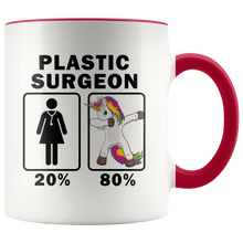 Load image into Gallery viewer, RobustCreative-Plastic Surgeon Dabbing Unicorn 80 20 Principle Superhero Girl Womens - 11oz Accent Mug Medical Personnel Gift Idea
