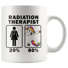 Load image into Gallery viewer, RobustCreative-Radiation Therapist Dabbing Unicorn 80 20 Principle Superhero Girl Womens - 11oz White Mug Medical Personnel Gift Idea
