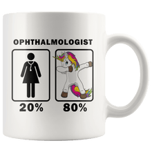 Load image into Gallery viewer, RobustCreative-Ophthalmologist Dabbing Unicorn 80 20 Principle Superhero Girl Womens - 11oz White Mug Medical Personnel Gift Idea
