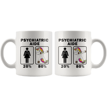 Load image into Gallery viewer, RobustCreative-Psychiatric Aide Dabbing Unicorn 80 20 Principle Superhero Girl Womens - 11oz White Mug Medical Personnel Gift Idea
