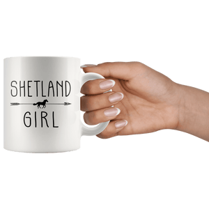 RobustCreative-Shetland Horse Girl Gifts Horses Lover Riding Racing - 11oz White Mug Riding Lover Gift Idea