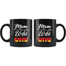 Load image into Gallery viewer, RobustCreative-German Mom of the Wild One Birthday Germany, Deutschland Flag Black 11oz Mug Gift Idea

