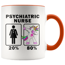 Load image into Gallery viewer, RobustCreative-Psychiatric Nurse Dabbing Unicorn 20 80 Principle Superhero Girl Womens - 11oz Accent Mug Medical Personnel Gift Idea
