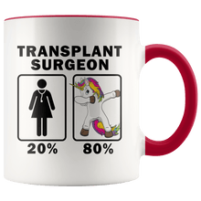 Load image into Gallery viewer, RobustCreative-Transplant Surgeon Dabbing Unicorn 80 20 Principle Superhero Girl Womens - 11oz Accent Mug Medical Personnel Gift Idea
