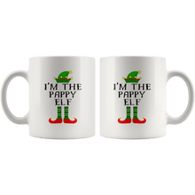 Load image into Gallery viewer, RobustCreative-Im The Pappy Elf Matching Family Christmas - 11oz White Mug Christmas group green pjs costume Gift Idea
