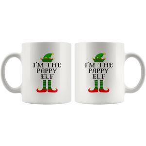 RobustCreative-Im The Pappy Elf Matching Family Christmas - 11oz White Mug Christmas group green pjs costume Gift Idea