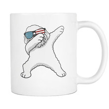 Load image into Gallery viewer, RobustCreative-Dabbing Maltese Dog America Flag - Patriotic Merica Murica Pride - 4th of July USA Independence Day - 11oz White Funny Coffee Mug Women Men Friends Gift ~ Both Sides Printed
