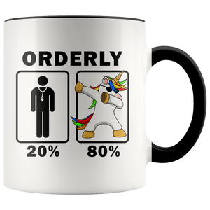 RobustCreative-Orderly Dabbing Unicorn 80 20 Principle Graduation Gift Mens - 11oz Accent Mug Medical Personnel Gift Idea