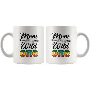 RobustCreative-Ethiopian Mom of the Wild One Birthday Ethiopia Flag White 11oz Mug Gift Idea