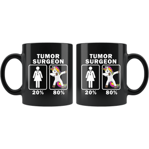 RobustCreative-Tumor Surgeon Dabbing Unicorn 80 20 Principle Superhero Girl Womens - 11oz Black Mug Medical Personnel Gift Idea