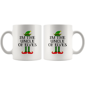 RobustCreative-Im The Uncle of Elves Family Matching Elf Outfits PJ - 11oz White Mug Christmas group green pjs costume Gift Idea