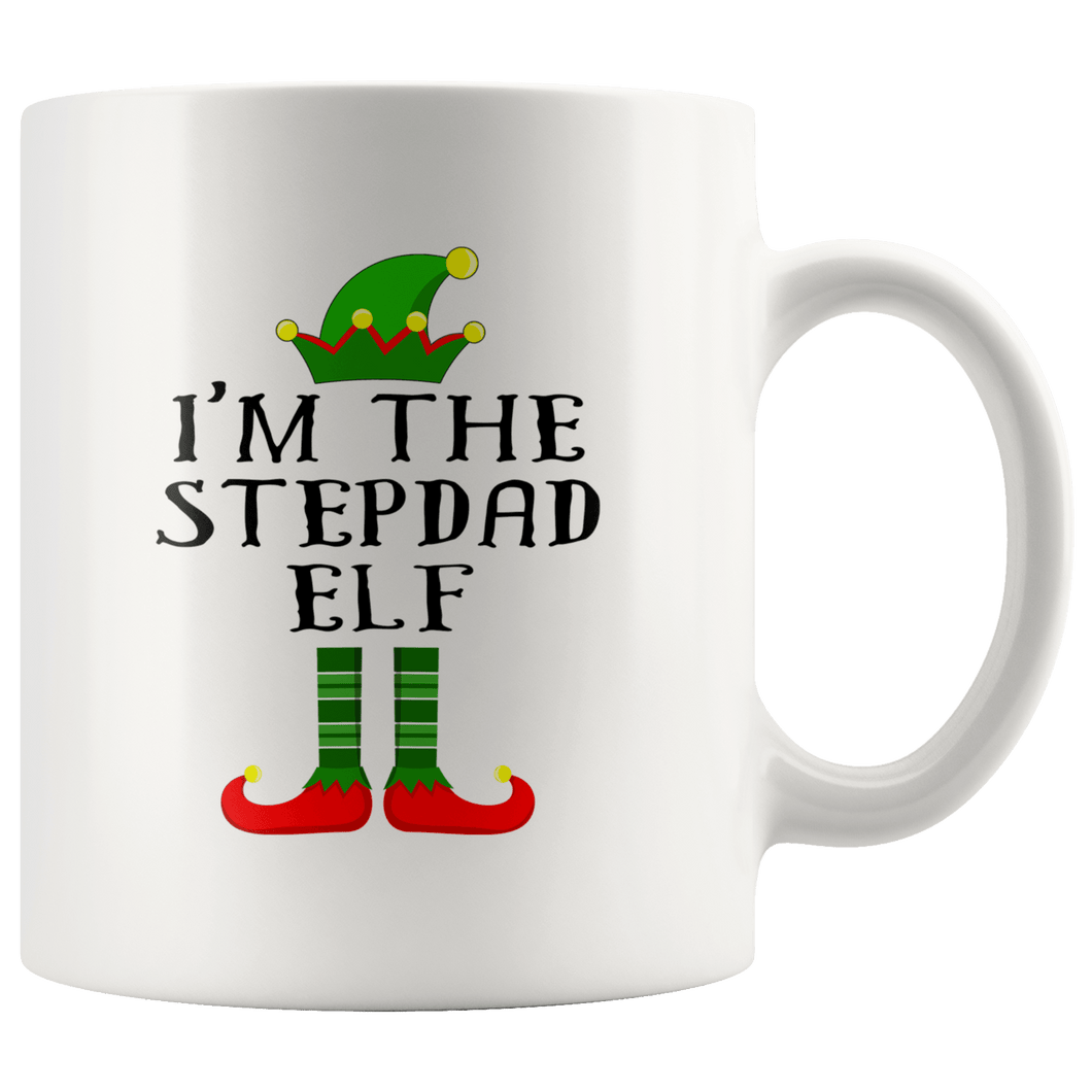 RobustCreative-Im The Stepdad Elf Matching Family Christmas - 11oz White Mug Christmas group green pjs costume Gift Idea