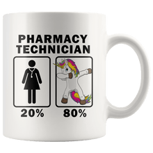 Load image into Gallery viewer, RobustCreative-Pharmacy Technician Dabbing Unicorn 80 20 Principle Superhero Girl Womens - 11oz White Mug Medical Personnel Gift Idea
