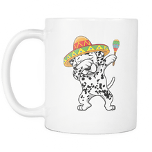 Load image into Gallery viewer, RobustCreative-Dabbing Dalmatian Dog in Sombrero - Cinco De Mayo Mexican Fiesta - Dab Dance Mexico Party - 11oz White Funny Coffee Mug Women Men Friends Gift ~ Both Sides Printed
