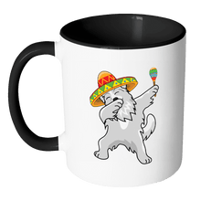 Load image into Gallery viewer, RobustCreative-Dabbing Great Pyrenees Dog in Sombrero - Cinco De Mayo Mexican Fiesta - Dab Dance Mexico Party - 11oz Black &amp; White Funny Coffee Mug Women Men Friends Gift ~ Both Sides Printed
