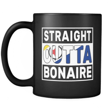Load image into Gallery viewer, RobustCreative-Straight Outta Bonaire - Bonaire Flag 11oz Funny Black Coffee Mug - Independence Day Family Heritage - Women Men Friends Gift - Both Sides Printed (Distressed)
