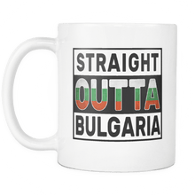 Load image into Gallery viewer, RobustCreative-Straight Outta Bulgaria - Bulgarian Flag 11oz Funny White Coffee Mug - Independence Day Family Heritage - Women Men Friends Gift - Both Sides Printed (Distressed)
